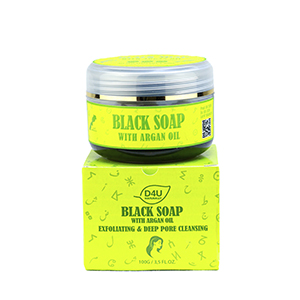Black Soap with Argan Oil – Exfoliating and Deep Pore Cleanser Woman